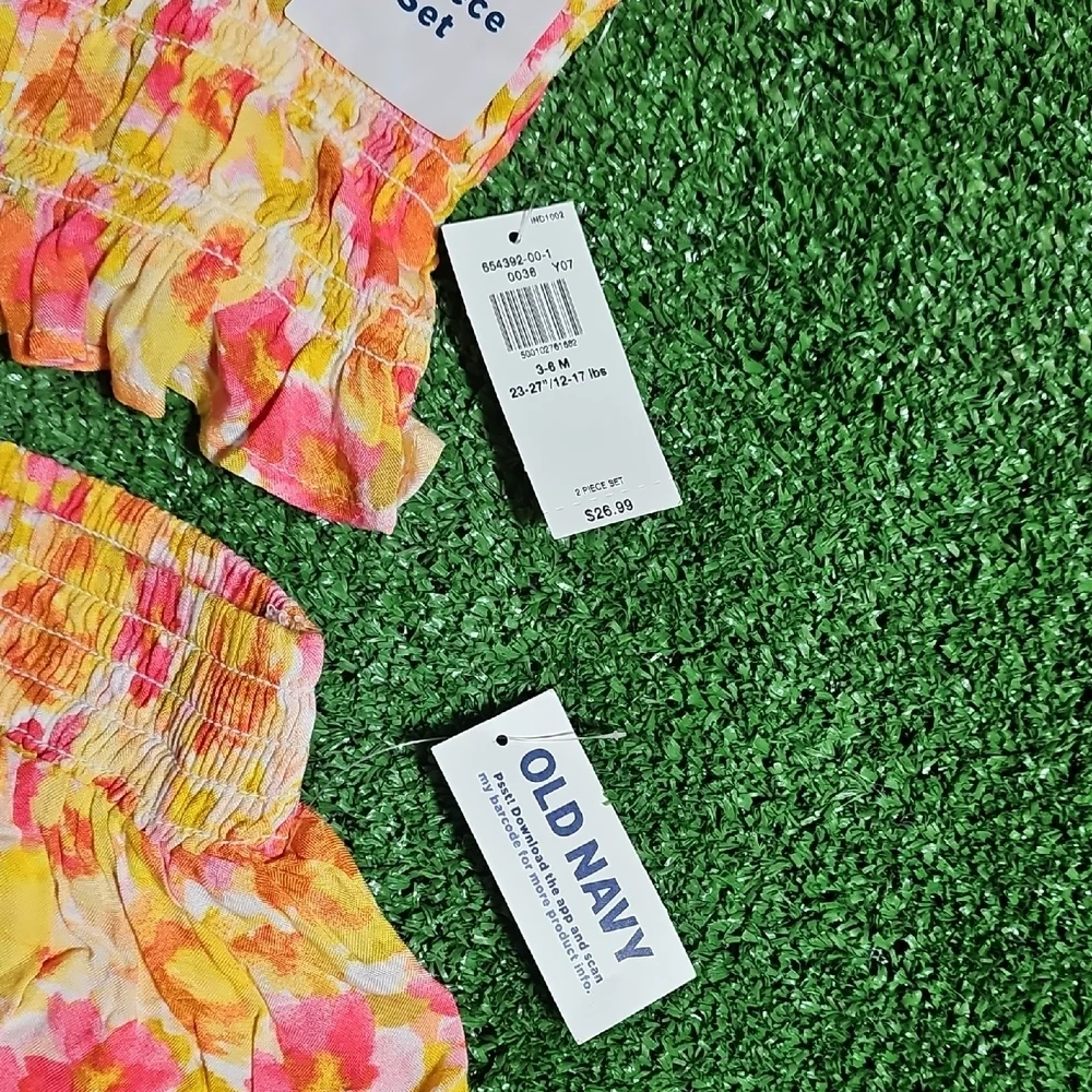 Old Navy Pink and Yellow Floral Set